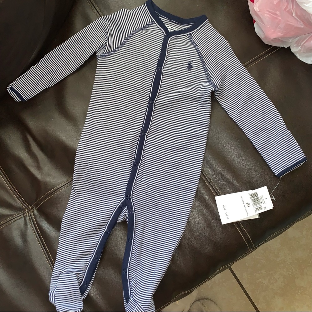 Baby boy Ralph Lauren sleeper outfit